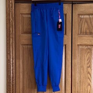Koilite power jogger, super stretch scrub pants. Royal blue, women’s XXS petite